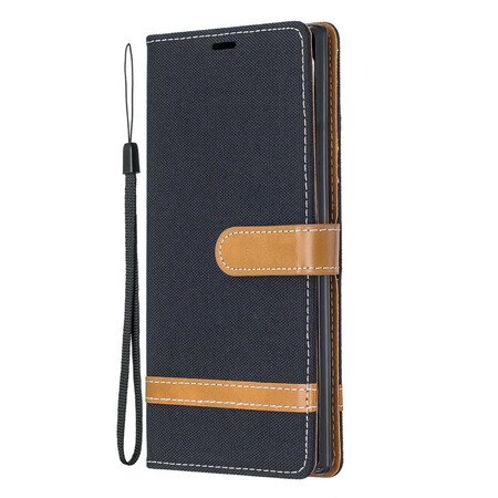 Samsung Galaxy Note 10 Plus Fabric and Leather Effect Case with Strap