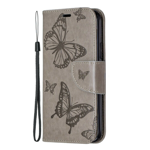 Printed Butterflies Lanyard Cover for iPhone 11 Pro