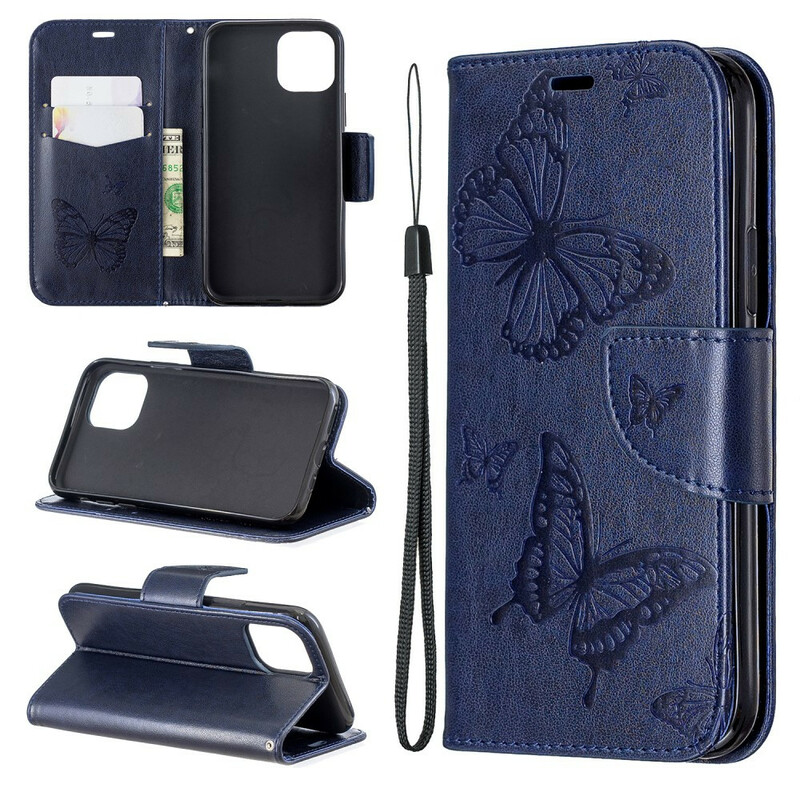 Case iPhone 11 Printed Butterflies with Lanyard Case iPhone 11 Printed Butterflies with Lanyard