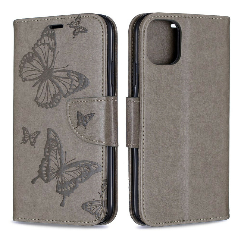 iPhone 11R Lanyard Printed Butterflies Case