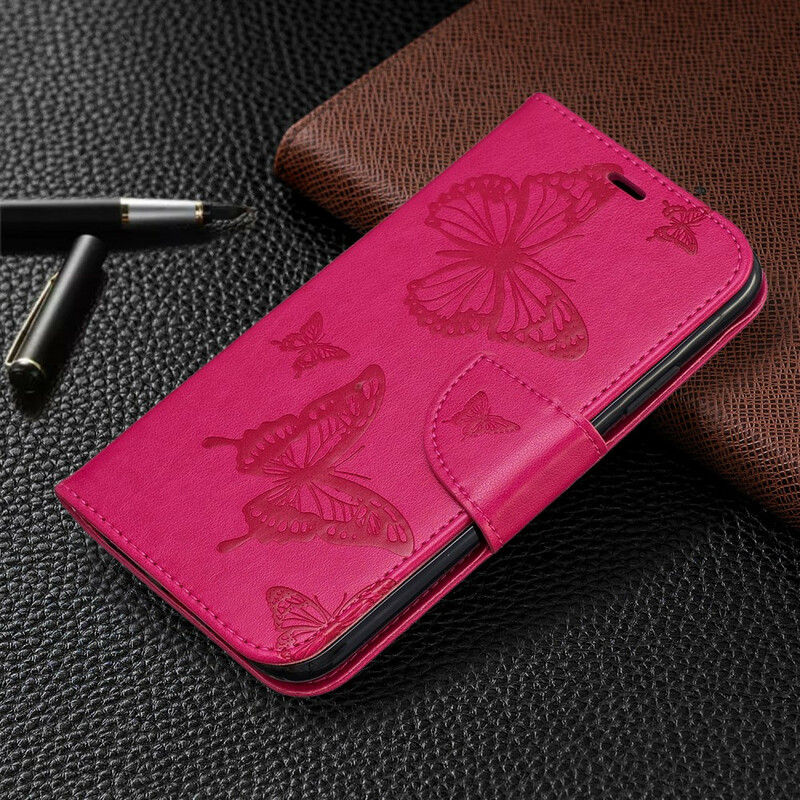 iPhone 11R Lanyard Printed Butterflies Case