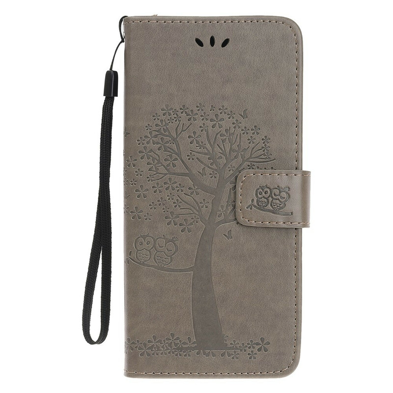 Case for iPhone 11R Tree and Owls with Lanyard