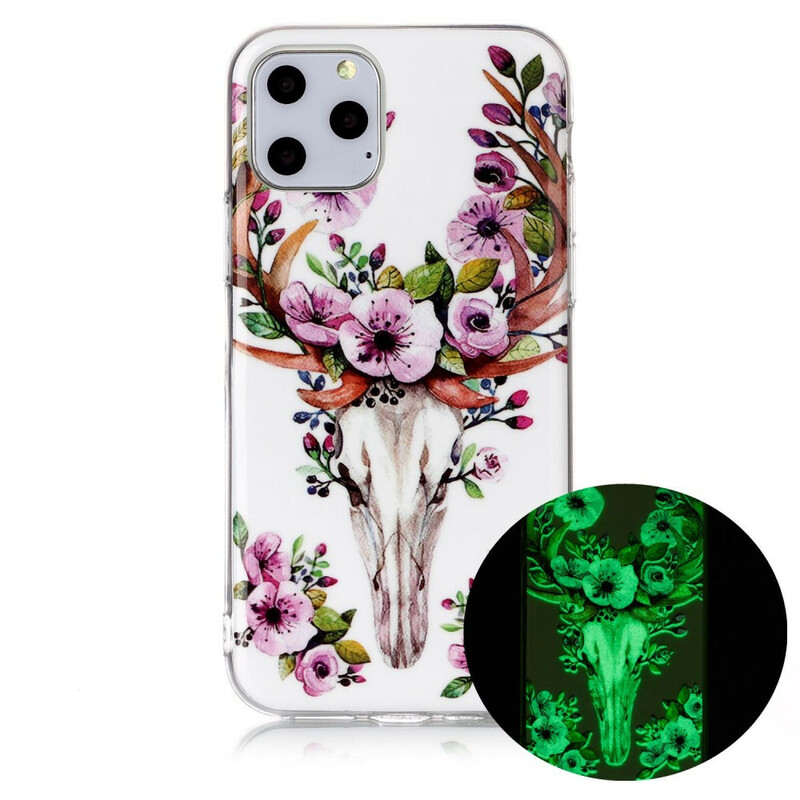 Case iPhone 11 Wapiti Fluorescent Fleuri