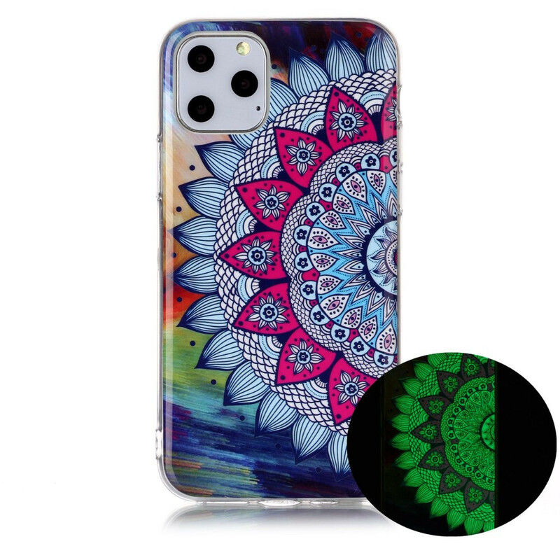 Case iPhone 11 Mandala Colored Fluorescent