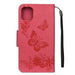 Case iPhone 11 Pro Max Discovered Butterflies with Strap