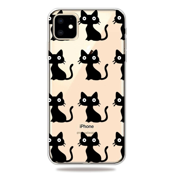 Case iPhone 11 Multiple Black Cats