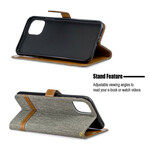 Case for iPhone 11 Pro Max Fabric and Leather effect with strap