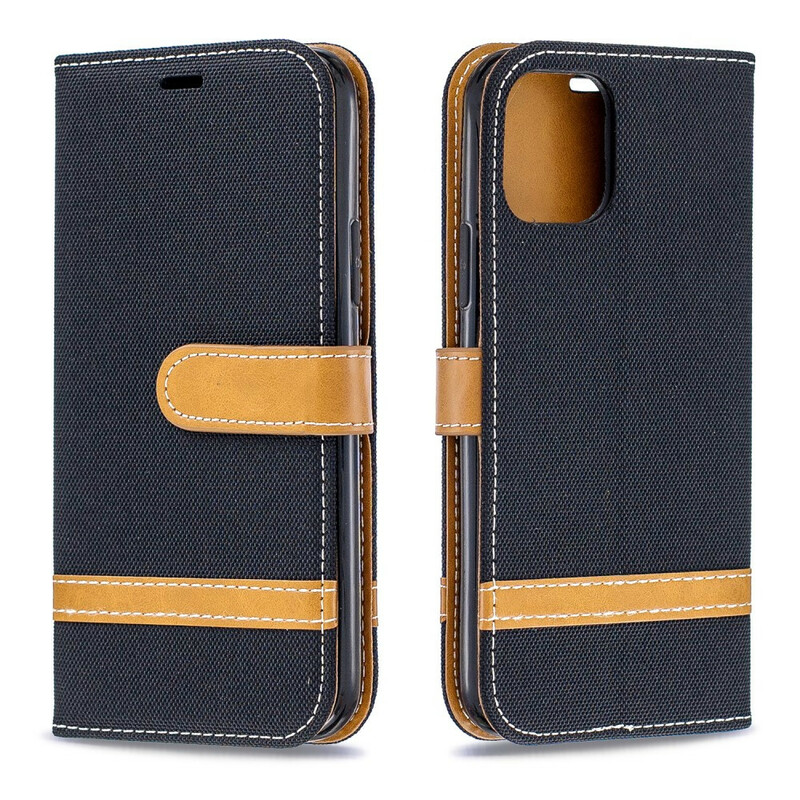 iPhone 11 Pro Case Fabric and Leather Effect with Strap