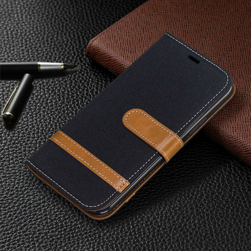 iPhone 11 Pro Case Fabric and Leather Effect with Strap