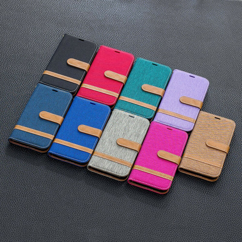 iPhone 11 Pro Case Fabric and Leather Effect with Strap