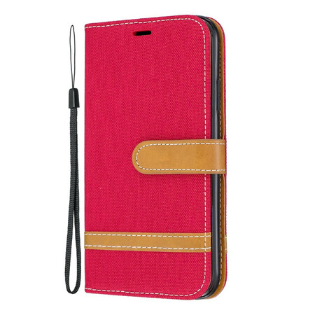 iPhone 11 Case Fabric and Leather Effect with Strap