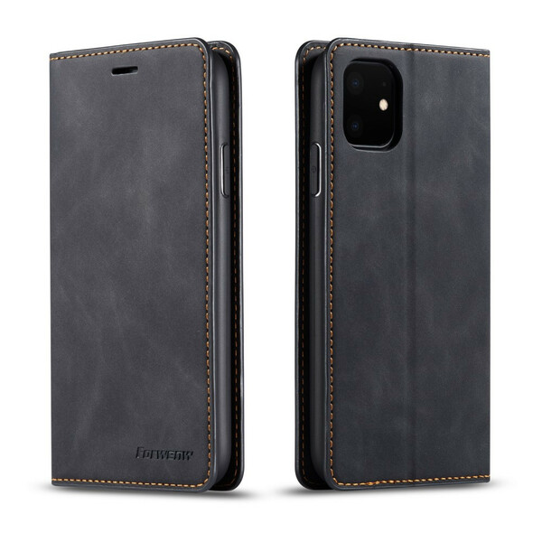 Flip Cover iPhone 11 Effet Cuir FORWENW