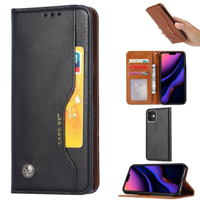 Flip Cover iPhone 11 Simili Cuir Porte-Cartes