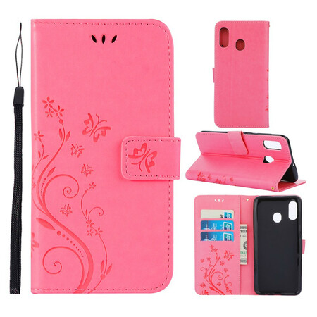 Samsug Galaxy A30 Case Butterflies and Flowers
