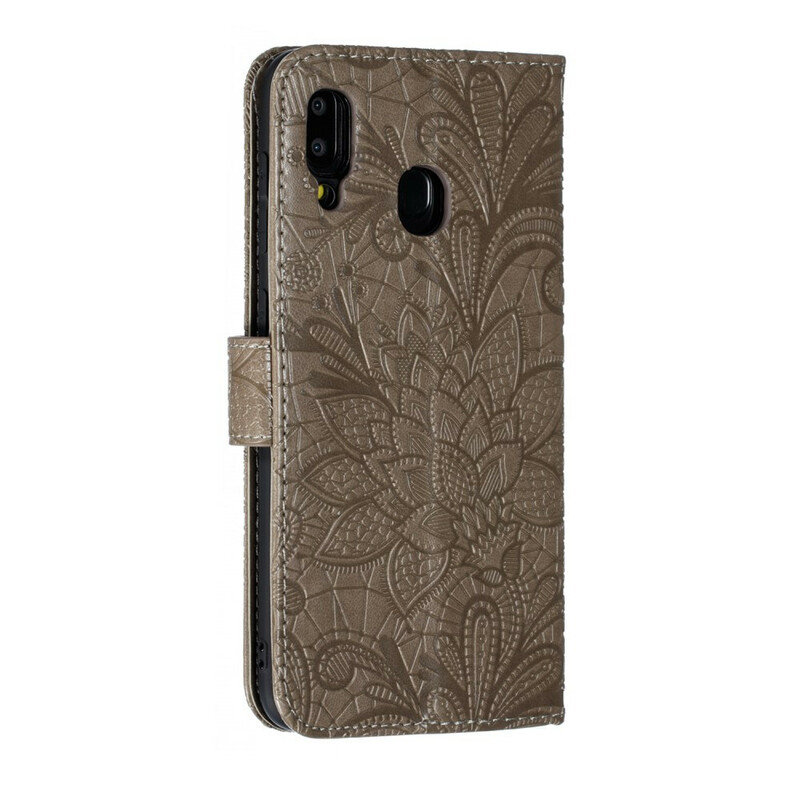 Case Samsung Galaxy A30 Tribal Flowers with Strap