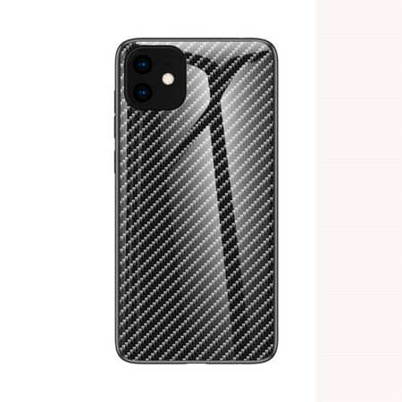 Case iPhone 11 Pro Max Tempered Glass Carbon Fiber