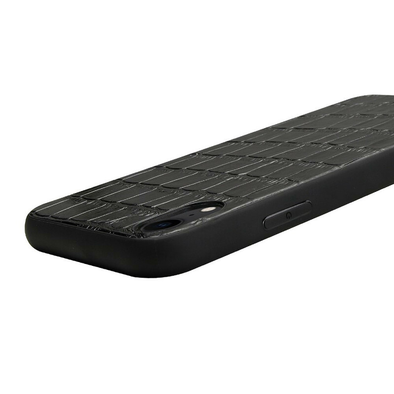 iPhone XR Genuine Leather Case Crocodile Texture