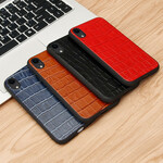 iPhone XR Genuine Leather Case Crocodile Texture