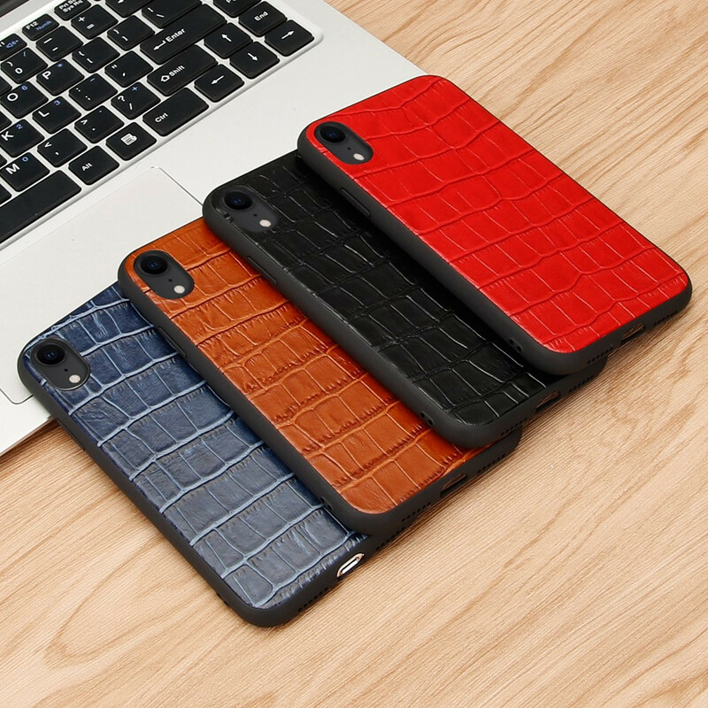 Iphone xr crocodile leather on sale case