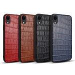 iPhone XR Genuine Leather Case Crocodile Texture