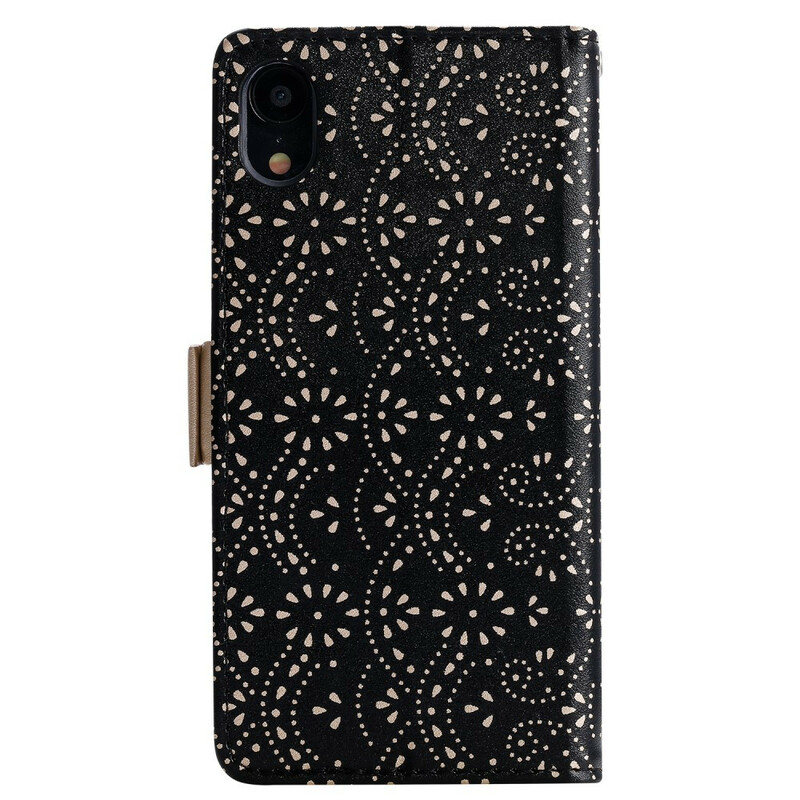 iPhone XR Cover Lace Purse with Strap