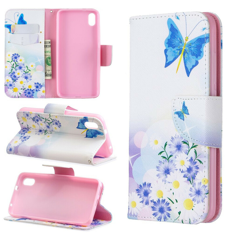 Xiaomi Redmi 7A Butterflies and Flowers Painted Case