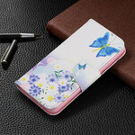 Xiaomi Redmi 7A Painted Butterflies and Flowers Case