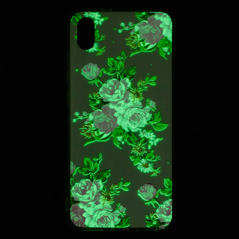 Xiaomi Redmi 7A Case Liberty Flowers Fluorescent