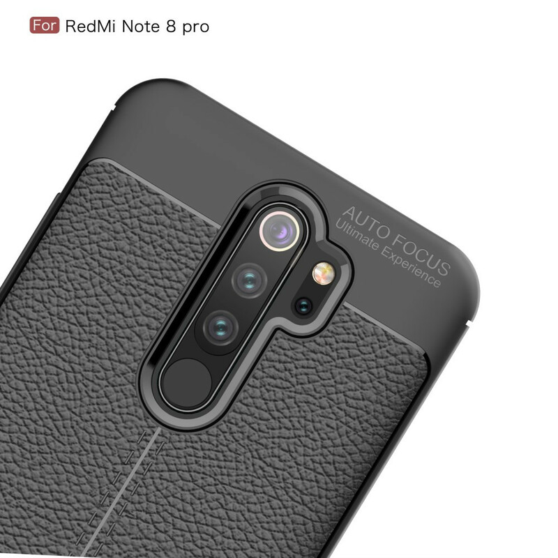 Xiaomi Redmi Note 8 Pro Leather Case Lychee Effect Double Line