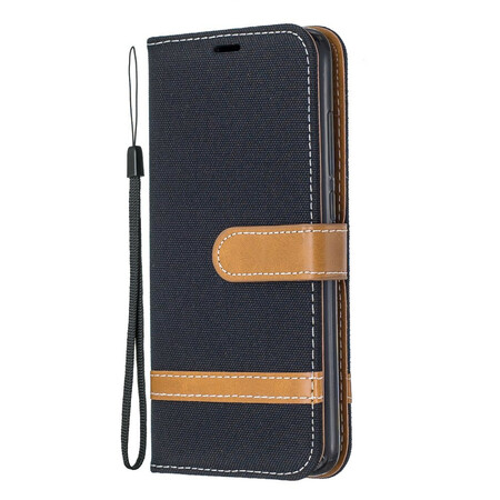 Xiaomi Redmi 7A Fabric and Leather effect case with strap