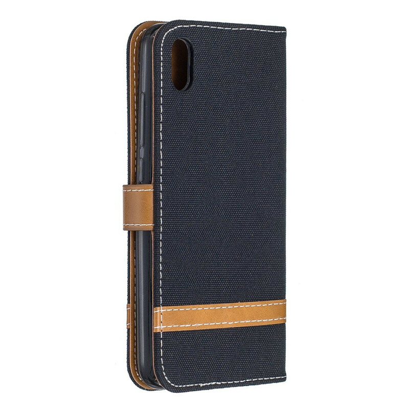 Xiaomi Redmi 7A Fabric and Leather effect case with strap