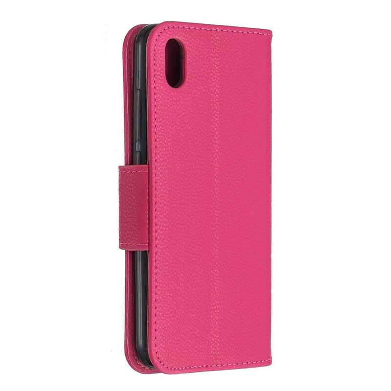 Xiaomi Redmi 7A Leather Case Lychee Colored with Strap