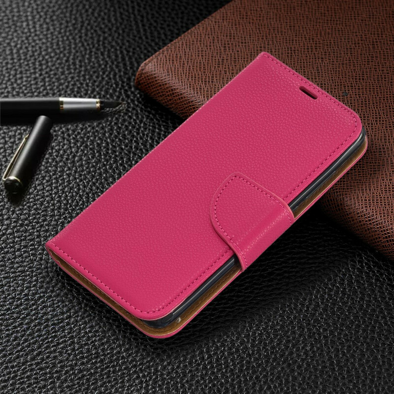 Xiaomi Redmi 7A Leather Case Lychee Colored with Strap