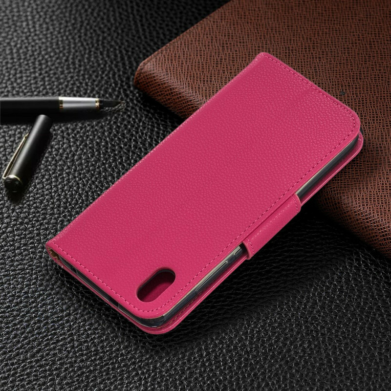 Xiaomi Redmi 7A Leather Case Lychee Colored with Strap