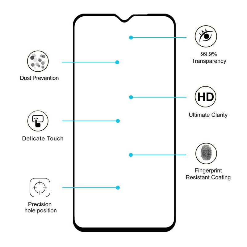 Tempered glass protection for Xiaomi Redmi Note 8 Pro HAT PRINCE