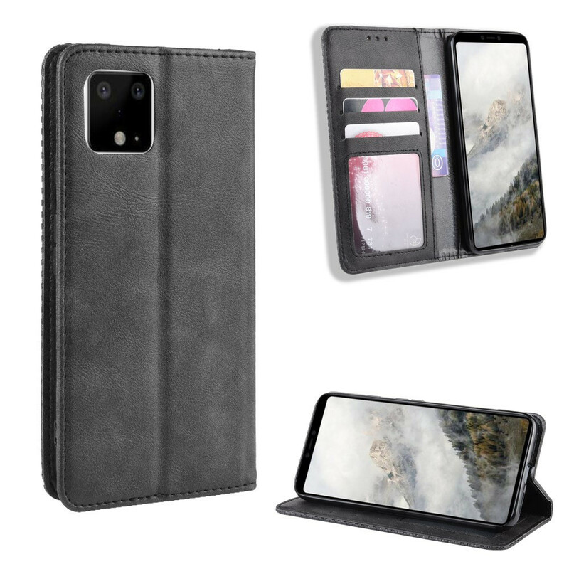 Flip Cover Google Pixel 4 Vintage Leather Effect