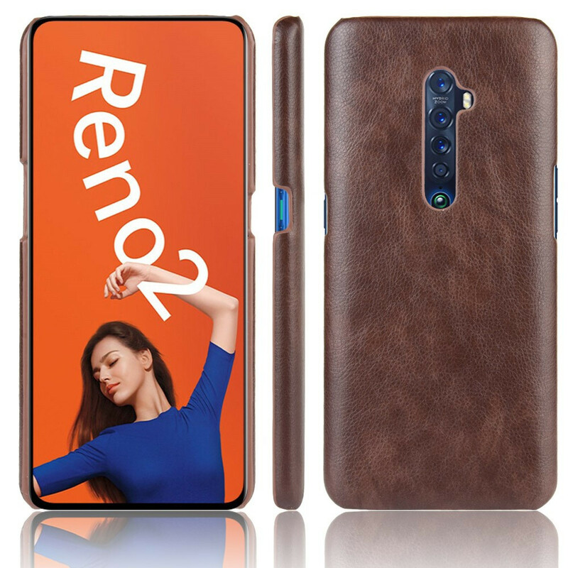 Case Oppo Reno 2 Effet Cuir Lychee