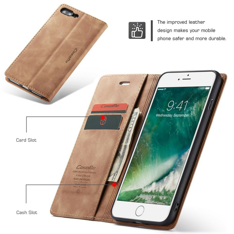 Flip Cover iPhone 8 Plus / 7 Plus CASEME Simili Cuir