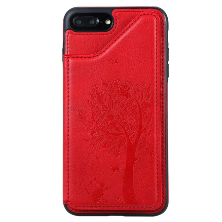 Case iPhone 8 Plus / 7 Plus Card Holder Print Cat