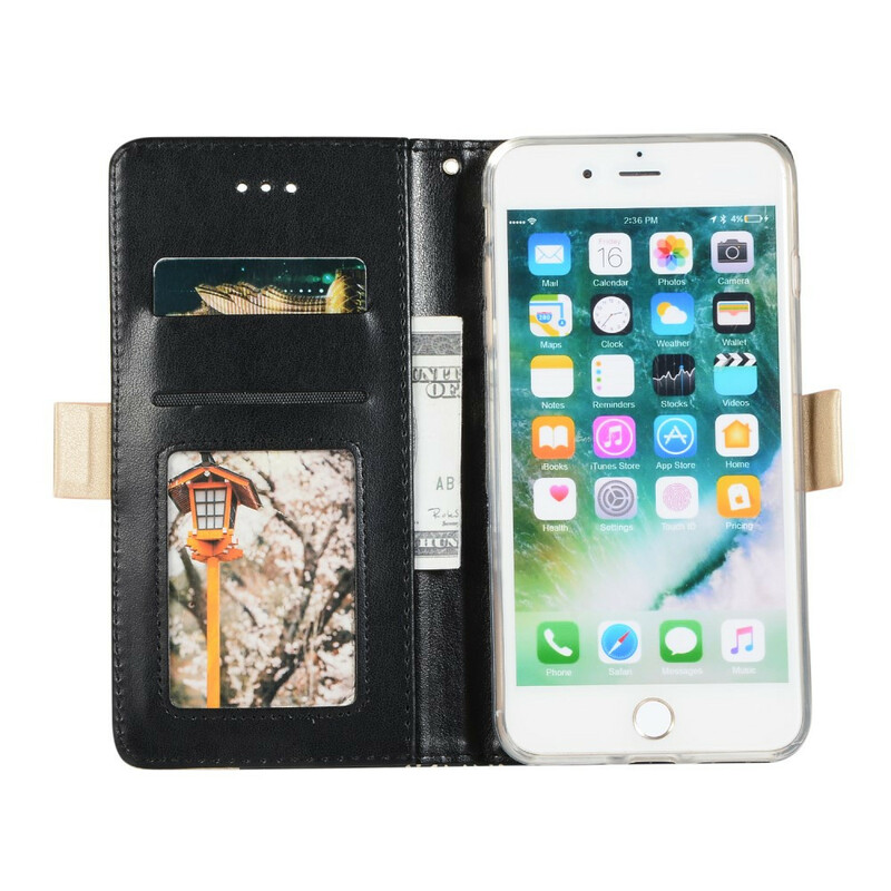 Cover for iPhone 8 Plus / 7 Plus Lace Purse with Strap