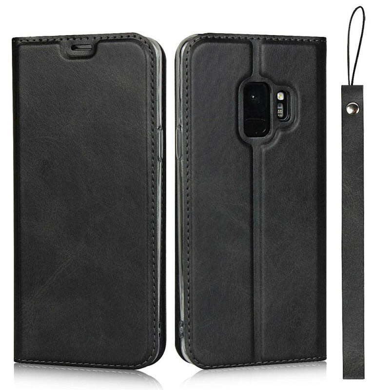 Flip Cover Samsung Galaxy S9 Leatherette Class with Strap