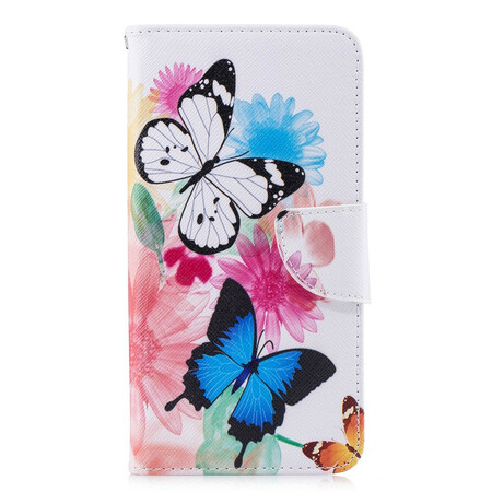 Xiaomi Pocophone F1 Case Painted Butterflies and Flowers