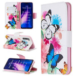 Xiaomi Redmi Note 8 Case Painted Butterflies and Flowers