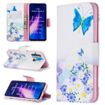Xiaomi Redmi Note 8 Case Painted Butterflies and Flowers