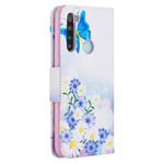 Xiaomi Redmi Note 8 Case Painted Butterflies and Flowers