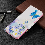 Xiaomi Redmi Note 8 Case Painted Butterflies and Flowers