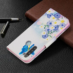 Xiaomi Redmi Note 8 Case Painted Butterflies and Flowers