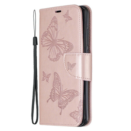 Xiaomi Redmi Note 8 Butterfly Printed Lanyard Case