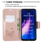 Xiaomi Redmi Note 8 Butterfly Printed Lanyard Case