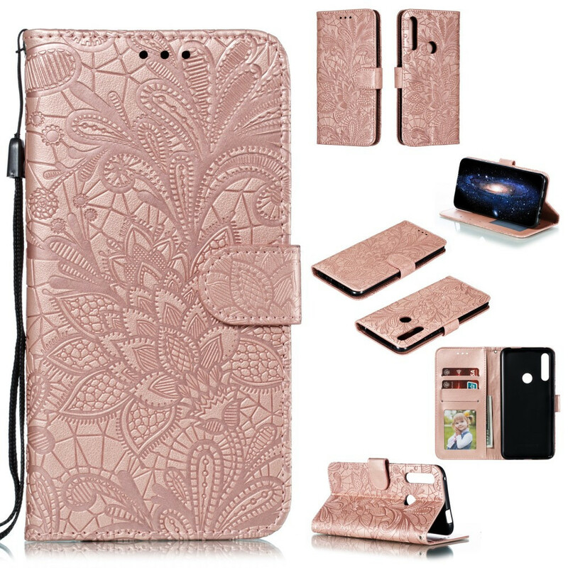 Case Huawei P Smart Z / Honor 9X Tribal Flowers with Strap